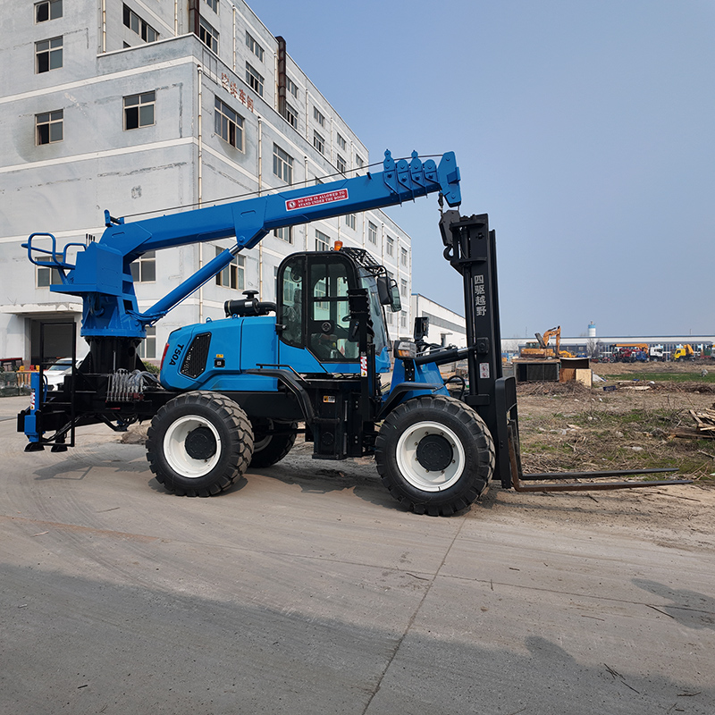 5T+5T 4M5J Rough Terrain Forklift Tail Crane